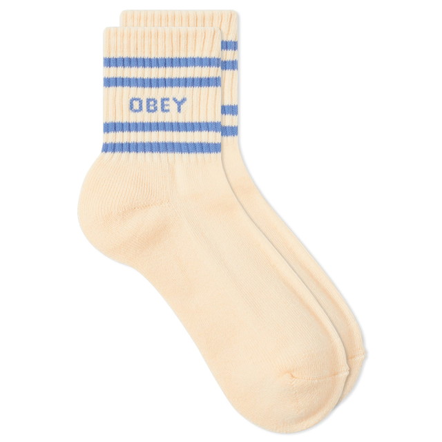 Fehérnemű és zoknik OBEY Women's Coop Logo Sock in Unbleached/Hydrangea | END. Clothing Bézs | 200260070-UBL