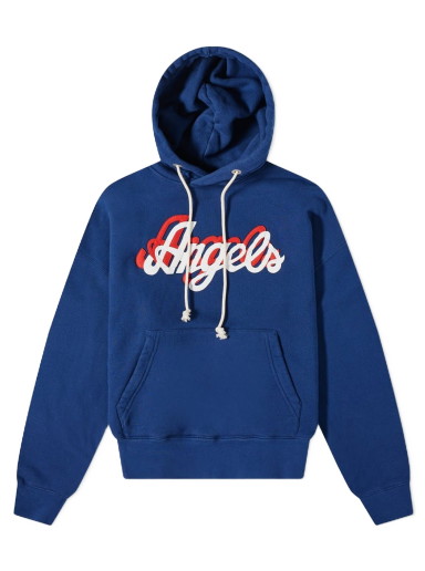 Sweatshirt Palm Angels Angels Popover Hoody Kék | PMBB058S22FLE0064601