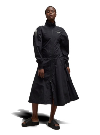 Ruha Y-3 Crinkle-Nylon Long Track-Top Dress Fekete | IL2066