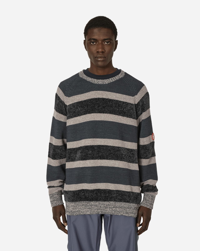 Pulóver Cav Empt 3 Colour Stripe Knit Sweater Grey Szürke | CES25KN02 GRY