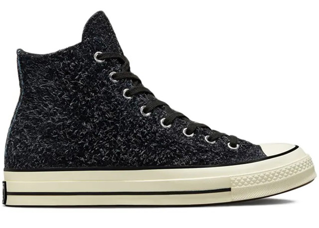 Sneakerek és cipők Converse Chuck Taylor All Star 70 Hi Black Hairy Suede Fekete | 172144C