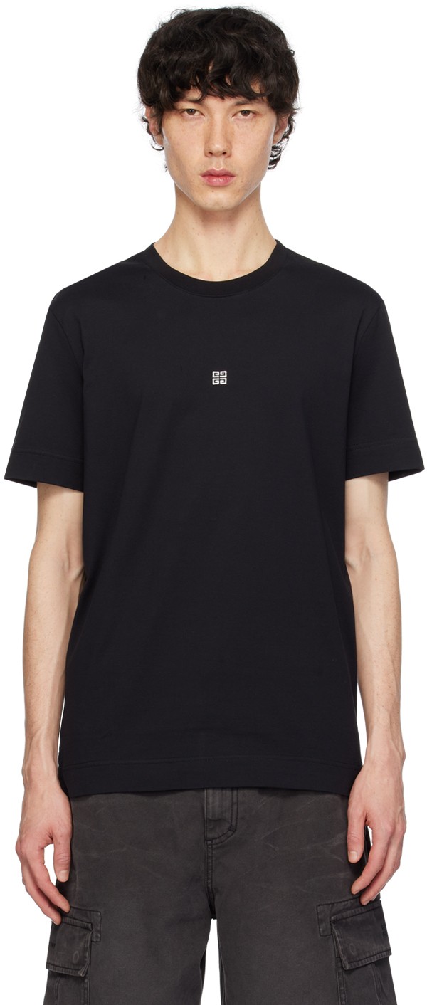 Póló Givenchy Embroidered T-Shirt Fekete | BM716G3YCD001