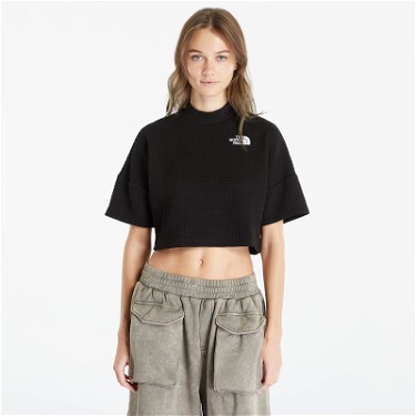 Crop topok The North Face Mhysa Short Sleeve Top TNF Black Fekete | NF0A853XJK31, 0