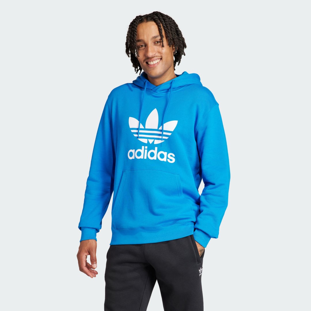 Sweatshirt adidas Originals Adicolor Classics Trefoil Hoodie Kék | IM9410, 1