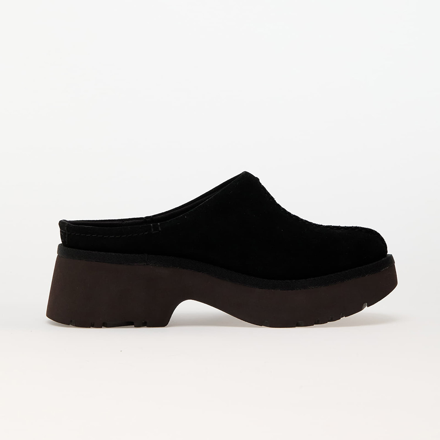 Sneakerek és cipők UGG ® New Heights Clog for Women in Black, Size 3, Suede Fekete | 1152731-BLK, 1