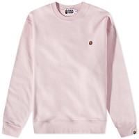 Head One Point Relaxed Fit Crew Sweat Pink