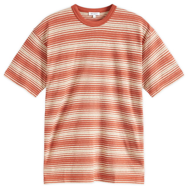 Póló NORSE PROJECTS Johannes Spaced Stripe 
Narancssárga | N01-0654-5049