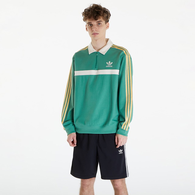 Sweatshirt adidas Originals Collared Sweatshirt Preloved Green Zöld | IS4364