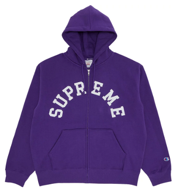 Supreme Champion Zip Up Hooded Sweatshirt Purple Velikost: M SS24SW37 PURPLE SS24SW37 PURPLE