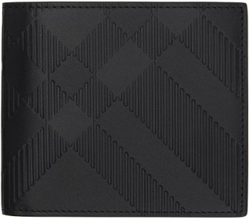 Burberry Embossed Check Bifold Wallet 8078349