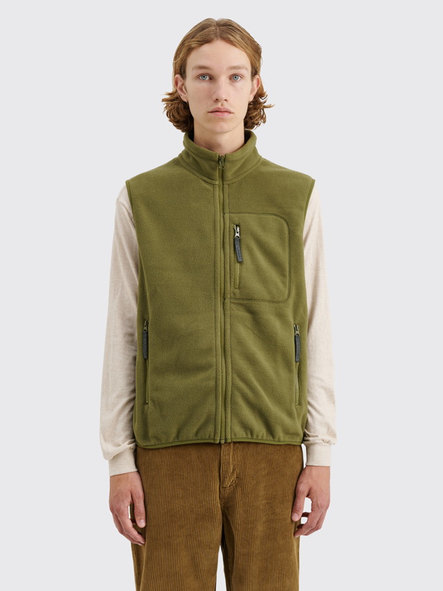 Mellények Polar Skate Co. Basic Fleece Vest Army Green Zöld | PSC-F23-5