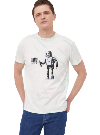 Póló GUESS Banksy x GEUSS Cotton T-shirt Fehér | M3GI67.K9RM4