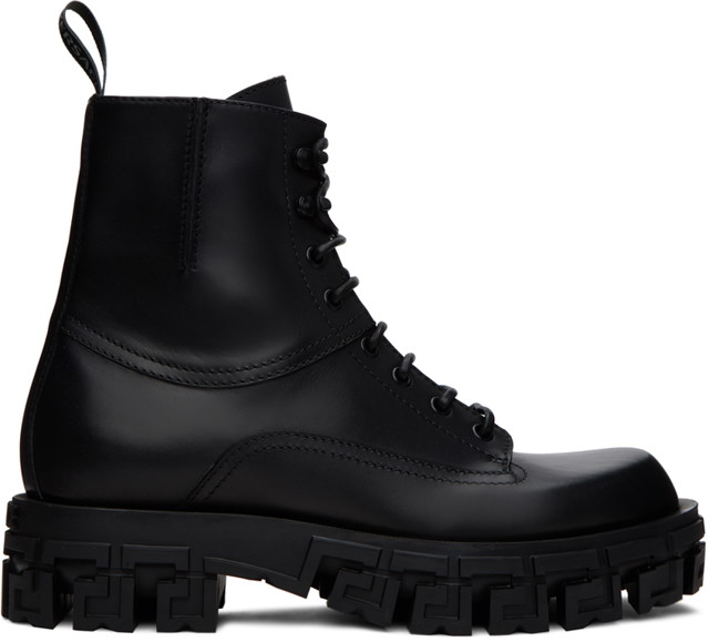 Ruházat Versace Black Greca Portico Boots Fekete | 1011429_1A05956
