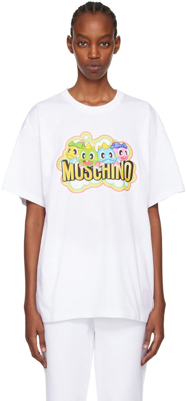 Póló Moschino Puzzle Bobble T-Shirt Fehér | 0799 1041 A1001