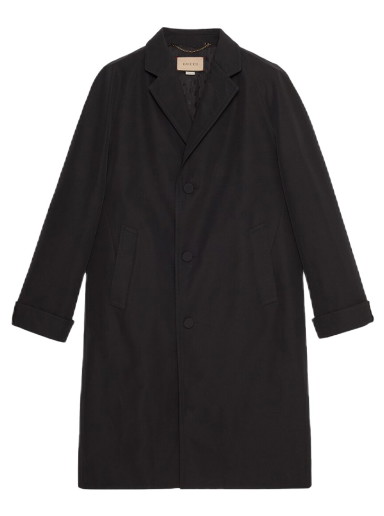 Kabátok Gucci Cotton Poplin Coat Fekete | 721565 ZAK7W 1000