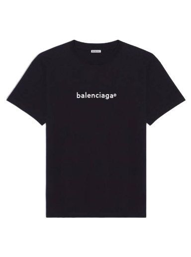 Póló Balenciaga New Copyright Medium Fit T-shirt Fekete | 612966TIV541070