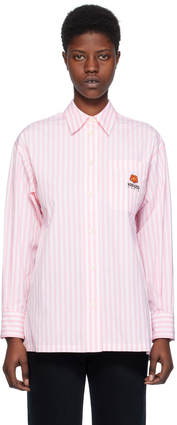 Ing KENZO Paris Boke Flower Crest Shirt Rózsaszín | FE52CH0919LM