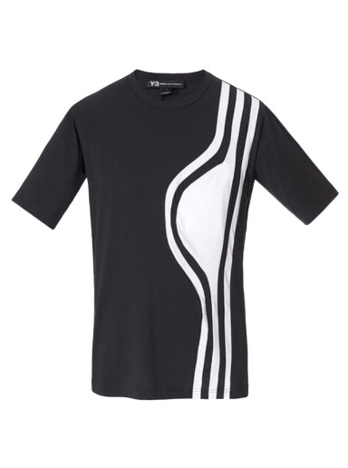 Póló Y-3 Stripes Tee Fekete | CF2586