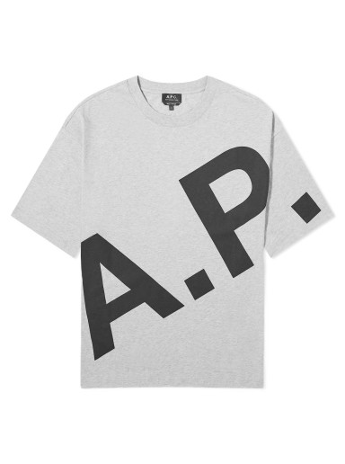 Póló A.P.C. Cory All Over Logo T-Shirt Szürke | COFBT-M26341-PLA